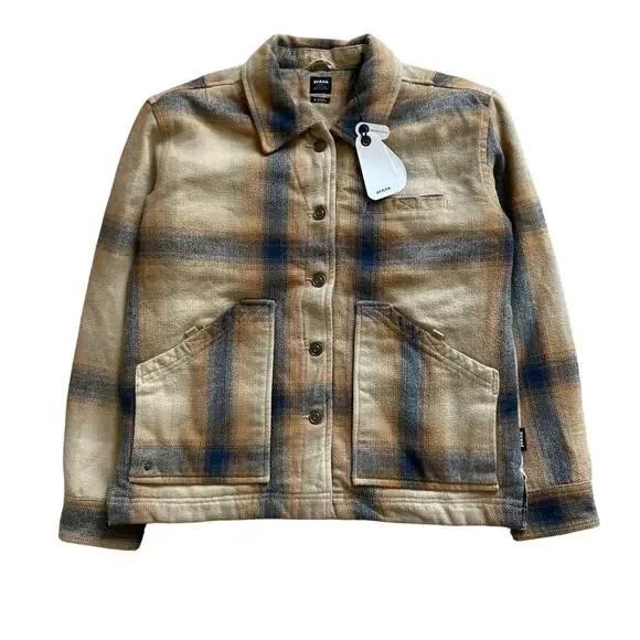 Prana Bridges Flannel Jacket Women's Small Sandstone Quilted Lining Chore Coat - Picture 5 of 13